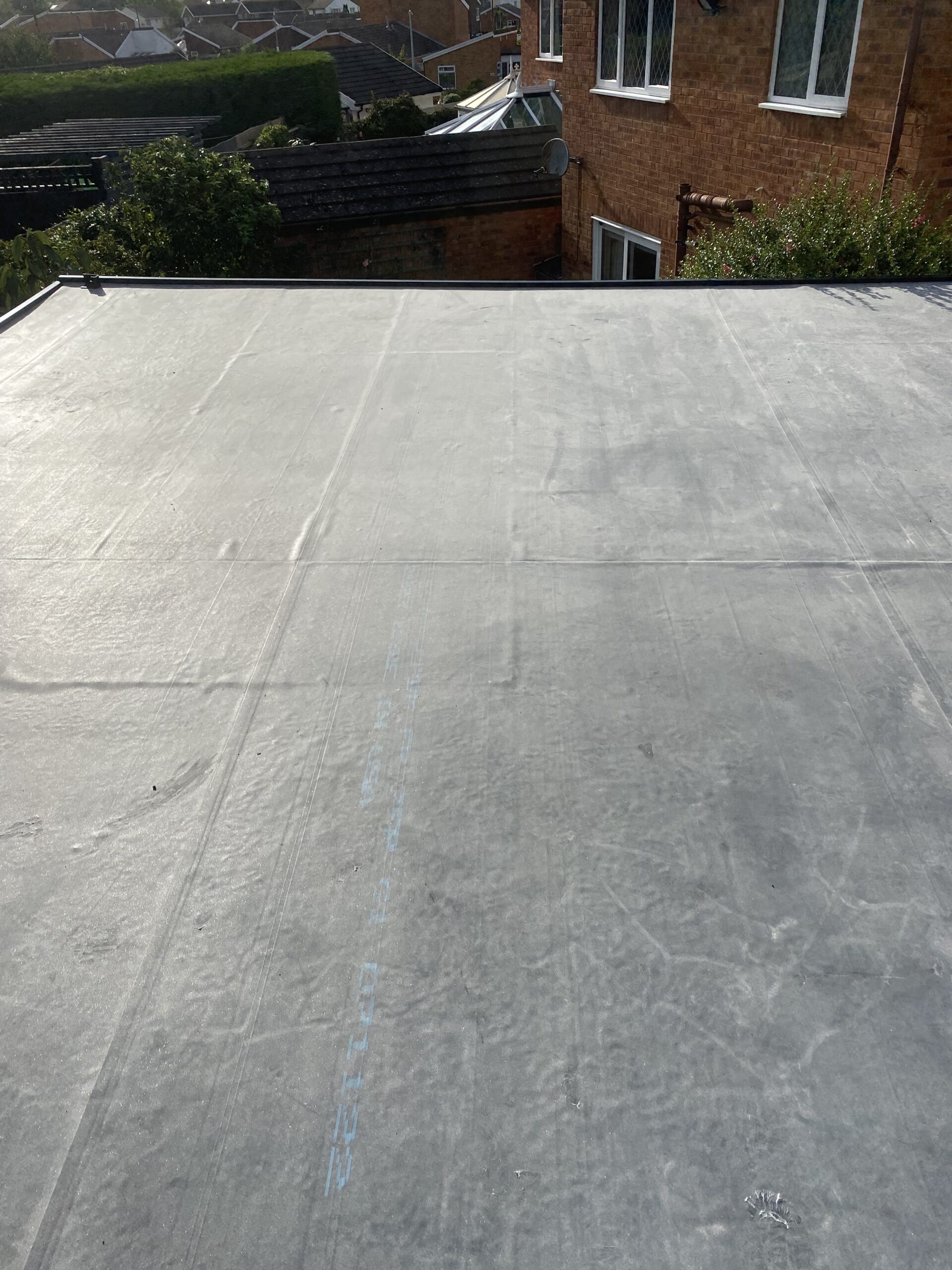 completed rubber roof